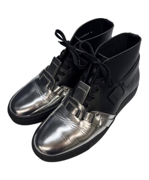 ANREALAGE（アンリアレイジ）ANREALAGE (アンリアレイジ) ハイカットブーツ シルバー×ブラック サイズ:8の古着・服飾アイテム