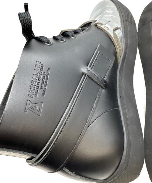 ANREALAGE（アンリアレイジ）ANREALAGE (アンリアレイジ) ハイカットブーツ シルバー×ブラック サイズ:8の古着・服飾アイテム