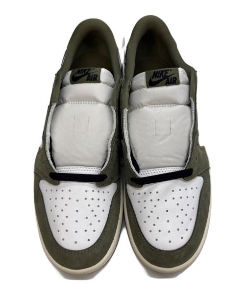 NIKE（ナイキ）NIKE (ナイキ) Air Jordan 1 Low OG グリーン×ホワイト サイズ:28 未使用品の古着・服飾アイテム