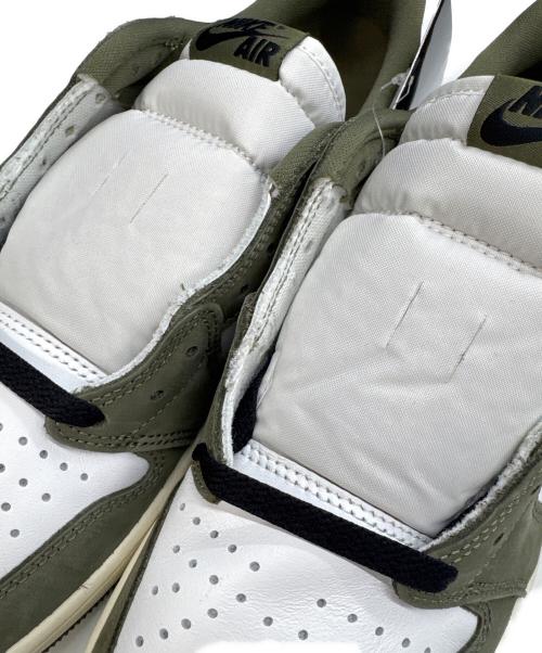 NIKE（ナイキ）NIKE (ナイキ) Air Jordan 1 Low OG グリーン×ホワイト サイズ:28 未使用品の古着・服飾アイテム