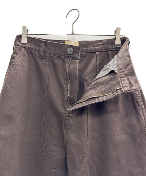 SHISHIKUI（シシクイ）SHISHIKUI (シシクイ) ワイドパンツ ブラウン サイズ:36の古着・服飾アイテム