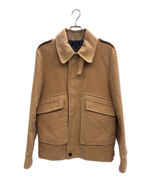 A.P.C.（アーペーセー）A.P.C. (アーペーセー) スエードジャケット ベージュ サイズ:1の古着・服飾アイテム