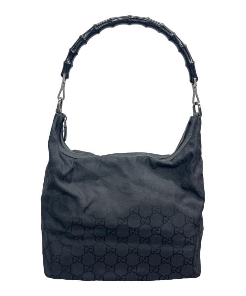 GUCCI（グッチ）GUCCI (グッチ) ワンショルダーバッグ バンブーハンドル  ブラックの古着・服飾アイテム