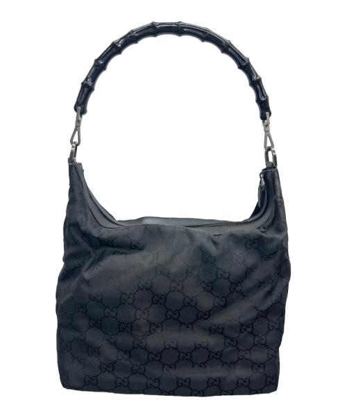 GUCCI（グッチ）GUCCI (グッチ) ワンショルダーバッグ バンブーハンドル  ブラックの古着・服飾アイテム