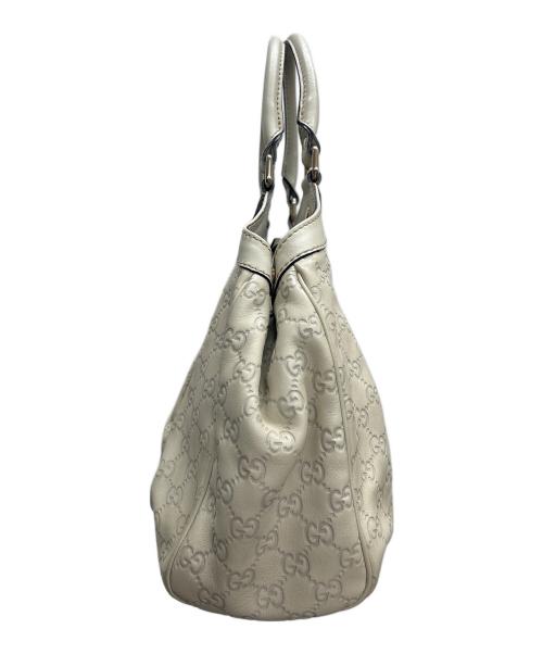 GUCCI（グッチ）GUCCI (グッチ) トートバッグ スーキー グッチシマ ホワイトの古着・服飾アイテム