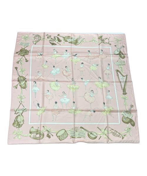 HERMES（エルメス）HERMES (エルメス) シルクスカーフ カレ90 ラ・ダンス ピンクの古着・服飾アイテム