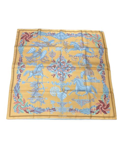 HERMES（エルメス）HERMES (エルメス) シルクスカーフ カレ90 オレンジの古着・服飾アイテム