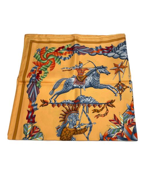 HERMES（エルメス）HERMES (エルメス) シルクスカーフ カレ90 オレンジの古着・服飾アイテム