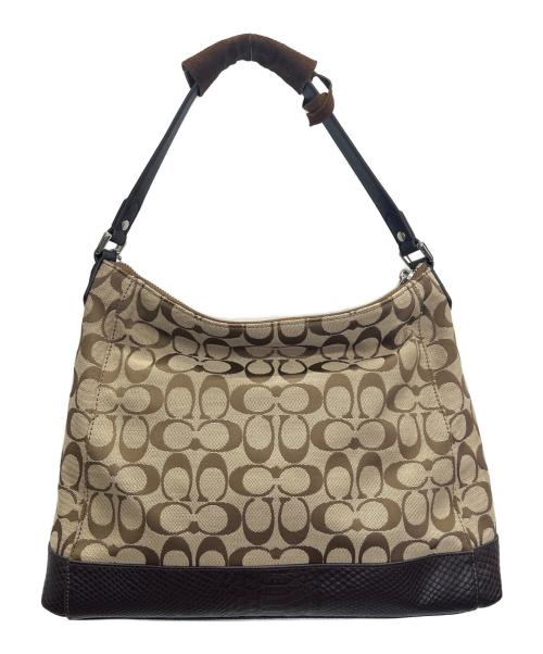 COACH（コーチ）COACH (コーチ) ショルダーバッグ シグネチャー ブラウンの古着・服飾アイテム