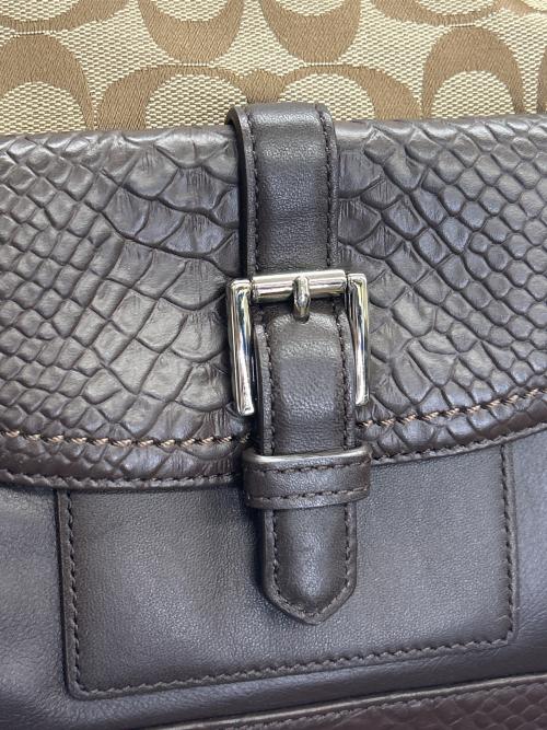 COACH（コーチ）COACH (コーチ) ショルダーバッグ シグネチャー ブラウンの古着・服飾アイテム