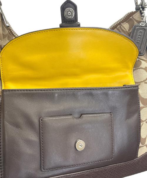 COACH（コーチ）COACH (コーチ) ショルダーバッグ シグネチャー ブラウンの古着・服飾アイテム