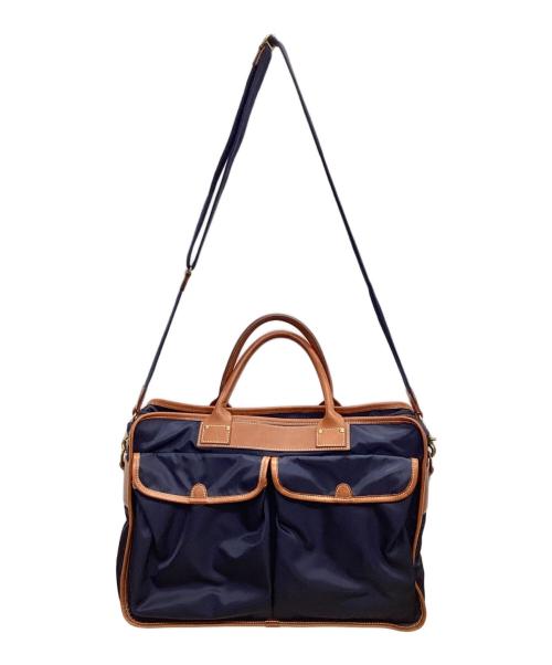Felisi（フェリージ）Felisi (フェリージ) UNITED ARROWS (ユナイテッドアローズ) 2WAYビジネスバッグ ネイビー×ブラウンの古着・服飾アイテム