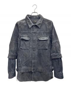 中古・古着通販】BELVET (BELVET) デニムジャケット グレー サイズ:M