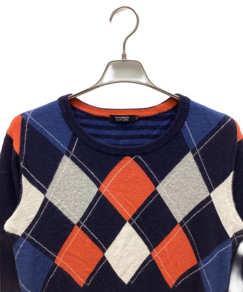 BURBERRY BLACK LABEL（バーバリーブラックレーベル）BURBERRY BLACK LABEL (バーバリーブラックレーベル) 厚手ニット ネイビー サイズ:3の古着・服飾アイテム
