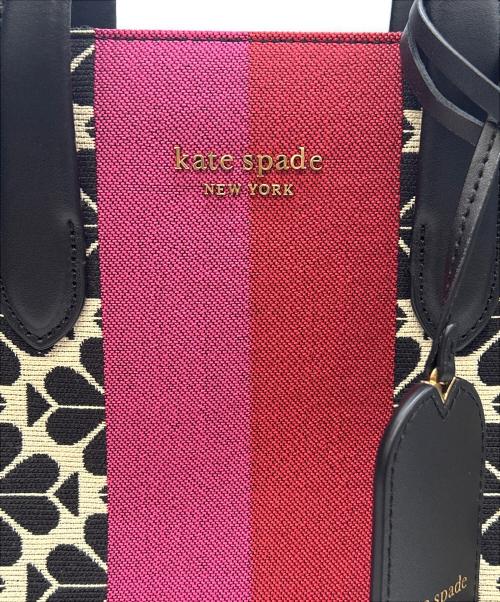 Kate Spade（ケイトスペード）Kate Spade (ケイトスペード) 2WAYバッグ SPADE FLOWER JACQUARD ブラックの古着・服飾アイテム