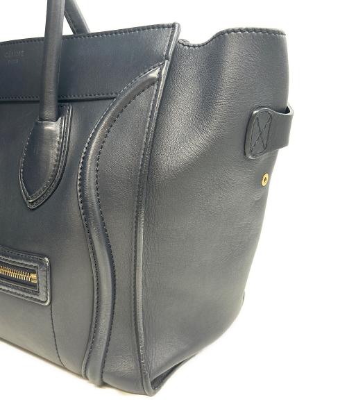 CELINE（セリーヌ）CELINE (セリーヌ) ラゲージ ミニ ショッパー ネイビーの古着・服飾アイテム