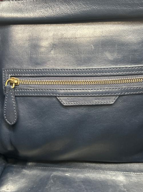 CELINE（セリーヌ）CELINE (セリーヌ) ラゲージ ミニ ショッパー ネイビーの古着・服飾アイテム