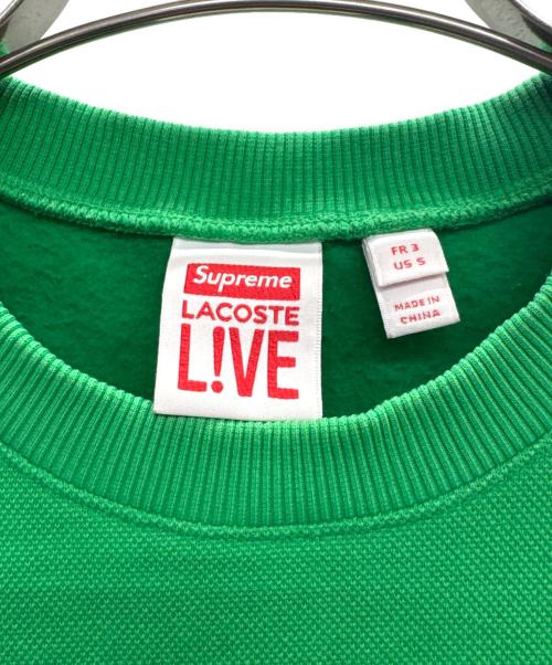 SUPREME（シュプリーム）Supreme (シュプリーム) LACOSTE LIVE (ラコステライブ) Pique Crewneck グリーン サイズ:Sの古着・服飾アイテム