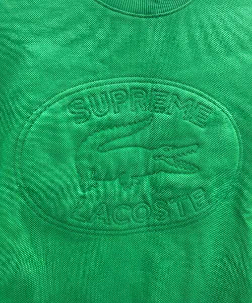 SUPREME（シュプリーム）Supreme (シュプリーム) LACOSTE LIVE (ラコステライブ) Pique Crewneck グリーン サイズ:Sの古着・服飾アイテム