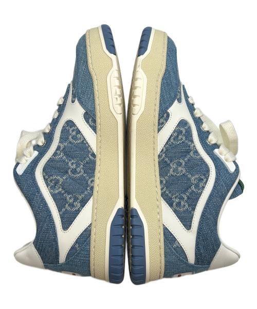 GUCCI（グッチ）GUCCI (グッチ) ローカットスニーカー ホワイト×ブルー サイズ:38 1/2の古着・服飾アイテム