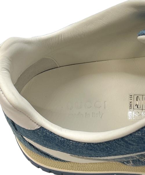 GUCCI（グッチ）GUCCI (グッチ) ローカットスニーカー ホワイト×ブルー サイズ:38 1/2の古着・服飾アイテム