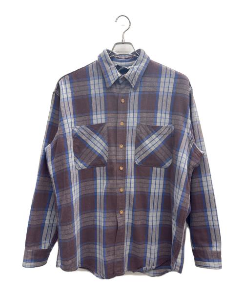 big mac（ビッグマック）big mac (ビッグマック) チェックシャツ ブルー×グレー サイズ:XLの古着・服飾アイテム