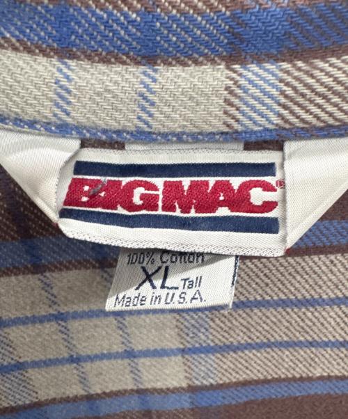 big mac（ビッグマック）big mac (ビッグマック) チェックシャツ ブルー×グレー サイズ:XLの古着・服飾アイテム