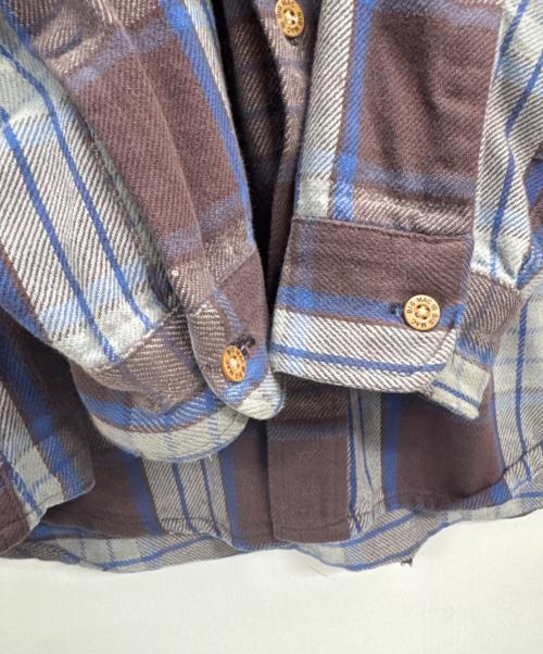 big mac（ビッグマック）big mac (ビッグマック) チェックシャツ ブルー×グレー サイズ:XLの古着・服飾アイテム