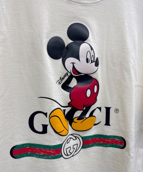 GUCCI（グッチ）GUCCI (グッチ) DISNEY (ディズニー) ミッキーマウス Tシャツ ベージュ サイズ:Lの古着・服飾アイテム