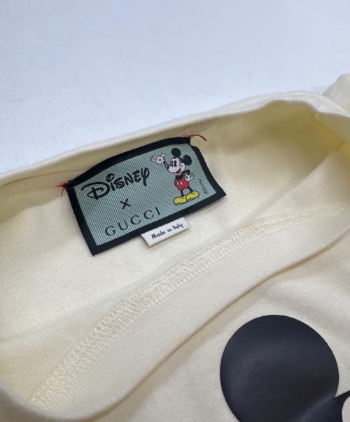 GUCCI（グッチ）GUCCI (グッチ) DISNEY (ディズニー) ミッキーマウス Tシャツ ベージュ サイズ:Lの古着・服飾アイテム