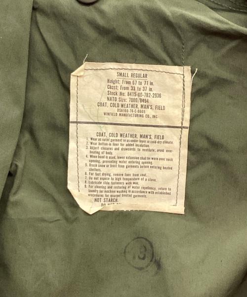 US ARMY（ユーエスアーミー）US ARMY (ユーエスアーミー) M-65 フィールドジャケット 1976年 グリーン サイズ:SMALL REGULARの古着・服飾アイテム