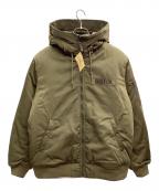 AVIREXアヴィレックス）の古着「フーデッドフライトジャケット」｜カーキ