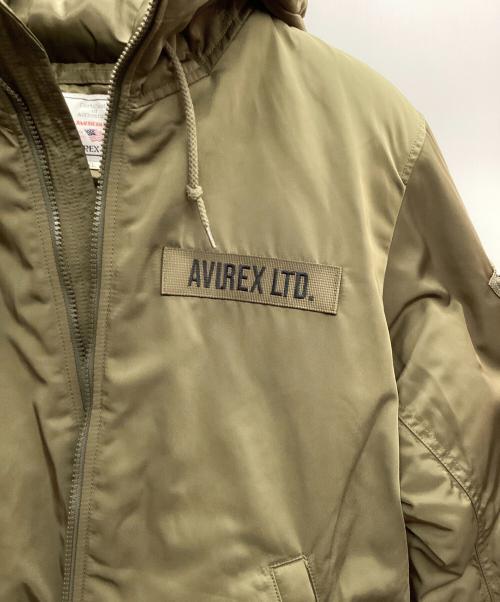 AVIREX（アヴィレックス）AVIREX (アヴィレックス) フーデッドフライトジャケット カーキ サイズ:XL 未使用品の古着・服飾アイテム