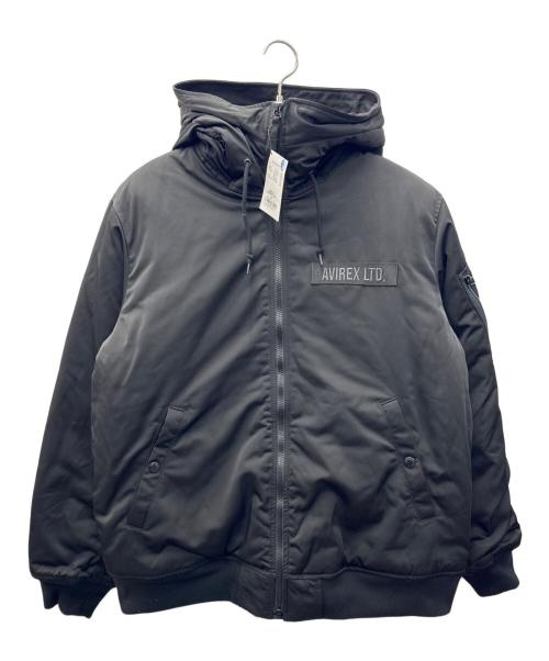 AVIREX（アヴィレックス）AVIREX (アヴィレックス) フーデッドフライトジャケット ブラック サイズ:XL 未使用品の古着・服飾アイテム