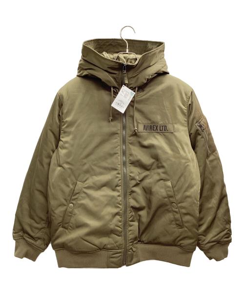 AVIREX（アヴィレックス）AVIREX (アヴィレックス) フーデッドフライトジャケット カーキ サイズ:XL 未使用品の古着・服飾アイテム