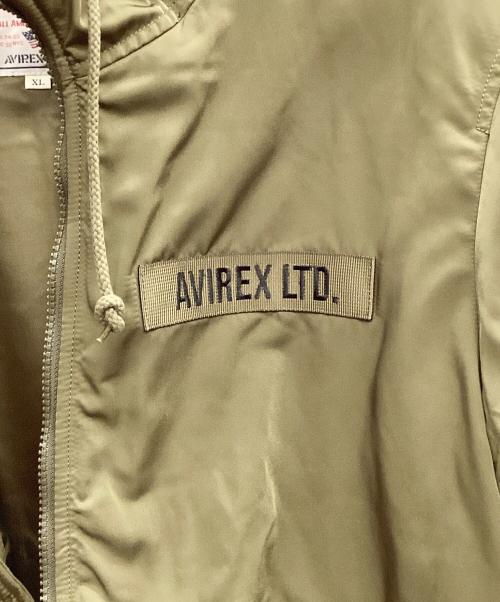 AVIREX（アヴィレックス）AVIREX (アヴィレックス) フーデッドフライトジャケット カーキ サイズ:XL 未使用品の古着・服飾アイテム