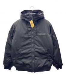 AVIREX（アヴィレックス）の古着「フーデッドフライトジャケット」｜ブラック