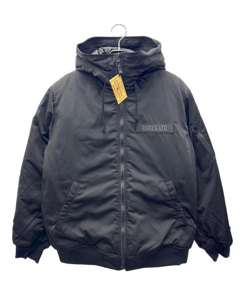 AVIREX（アヴィレックス）AVIREX (アヴィレックス) フーデッドフライトジャケット ブラック サイズ:XL 未使用品の古着・服飾アイテム
