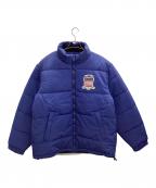 AVIREXアヴィレックス）の古着「SIGNATURE LOGO PADDING JACKET」｜ブルー