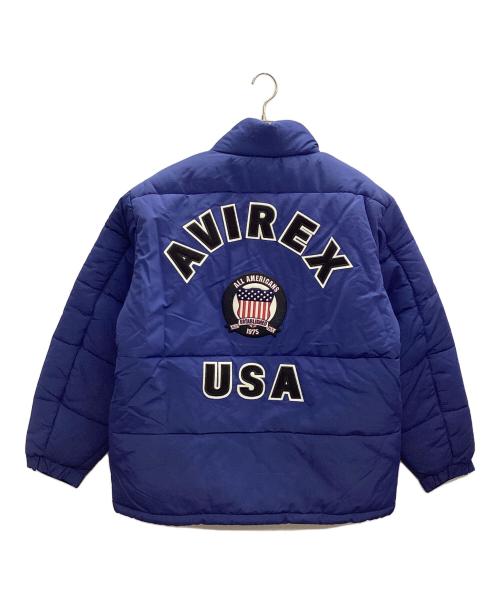 AVIREX（アヴィレックス）AVIREX (アヴィレックス) SIGNATURE LOGO PADDING JACKET ブルー サイズ:2XL 未使用品の古着・服飾アイテム