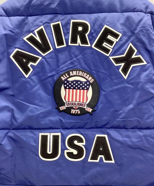 AVIREX（アヴィレックス）AVIREX (アヴィレックス) SIGNATURE LOGO PADDING JACKET ブルー サイズ:2XL 未使用品の古着・服飾アイテム