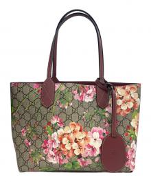 GUCCI（グッチ）の古着「トートバッグ GGブルームス」｜ベージュ×レッド