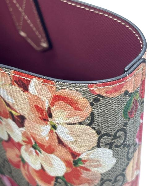 GUCCI（グッチ）GUCCI (グッチ) トートバッグ GGブルームス ベージュ×レッドの古着・服飾アイテム