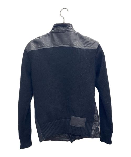 DIESEL（ディーゼル）DIESEL (ディーゼル) レザー切替ジャケット ブラック サイズ:Mの古着・服飾アイテム