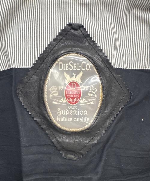 DIESEL（ディーゼル）DIESEL (ディーゼル) レザー切替ジャケット ブラック サイズ:Mの古着・服飾アイテム