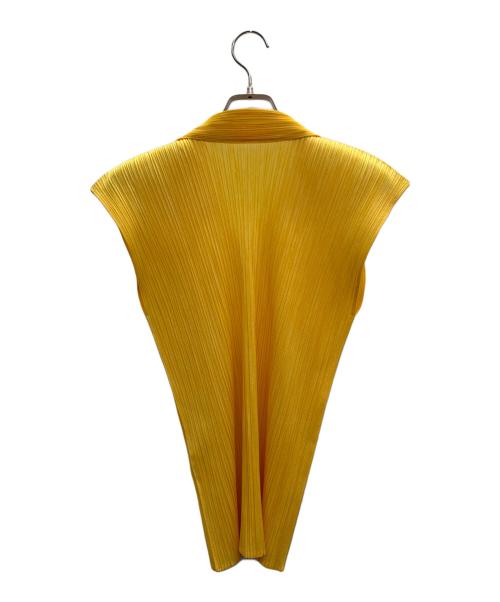 PLEATS PLEASE（プリーツプリーズ）PLEATS PLEASE (プリーツプリーズ) ノースリーブブラウス イエロー サイズ:3の古着・服飾アイテム