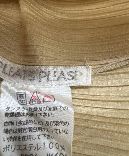 PLEATS PLEASE（プリーツプリーズ）PLEATS PLEASE (プリーツプリーズ) ハイネックプリーツカットソー ベージュ サイズ:3の古着・服飾アイテム