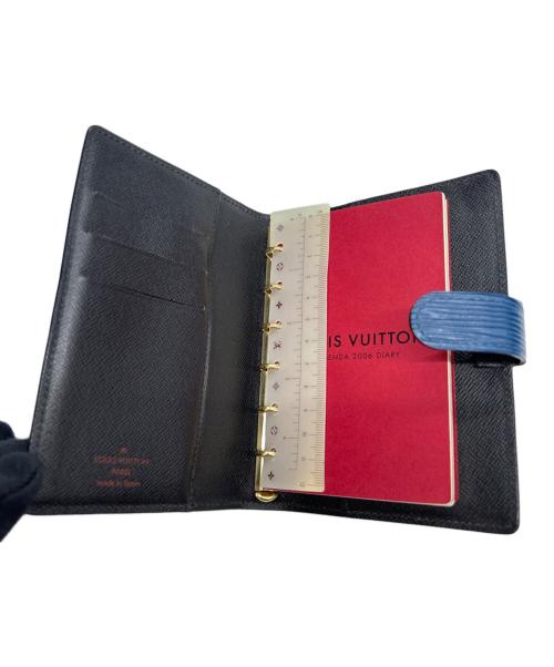 LOUIS VUITTON（ルイ ヴィトン）LOUIS VUITTON (ルイ ヴィトン) 手帳カバー エピ アジェンダPM 村上隆 チェリー ブルーの古着・服飾アイテム