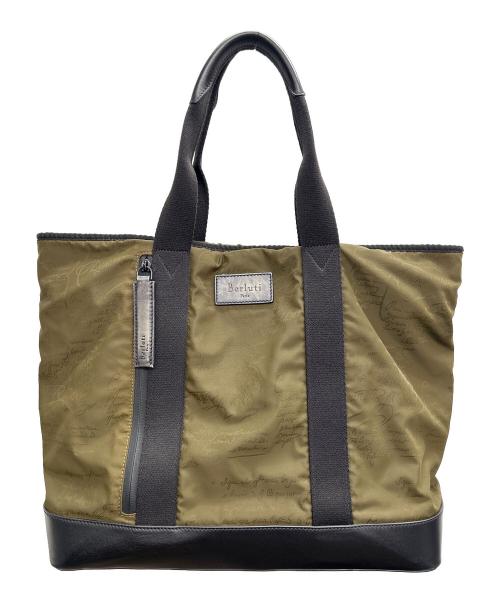 Berluti（ベルルッティ）Berluti (ベルルッティ) トートバッグ B wayCOLLECTION DUO カーキ×ブラックの古着・服飾アイテム