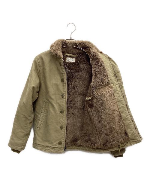 HOUSTON（ヒューストン）HOUSTON (ヒューストン) N-1デッキジャケット カーキ サイズ:38の古着・服飾アイテム